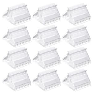 kmospad 50 pieces clear plastic place card holders game card stands small wedding table sign stands place cards holders for photos memos board game markers party favor