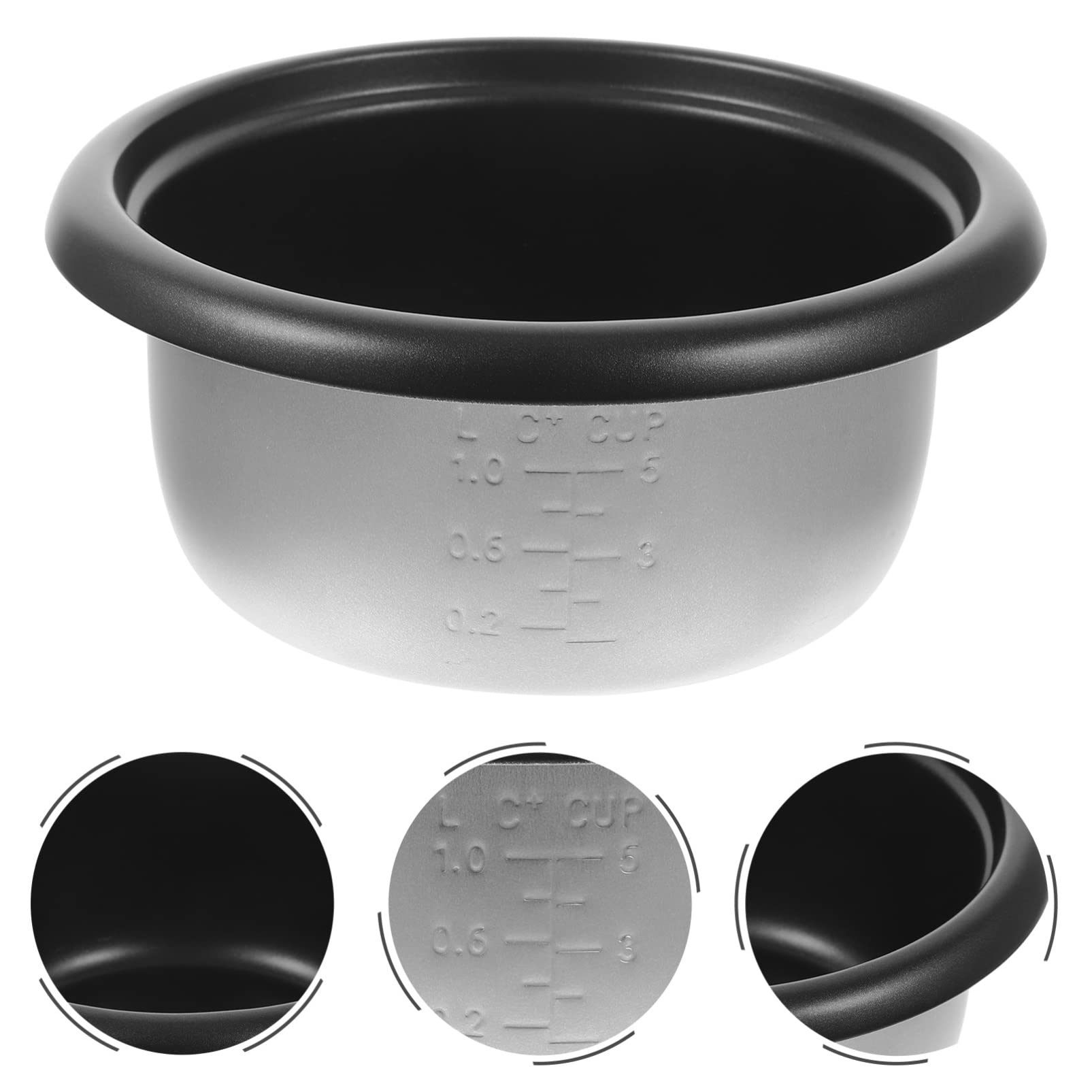 UPKOCH Interior Accessories Stainless Steel Cookware Rice Cooker Inner Pot Rice Cooker Liner Cake Molds Non- stick Rice Cooking Container 3L for Rice Maker Cooker Cake Container