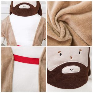 Zerodeko Plush Pillows Jesus Plush Pillow, Comfortable Throw Pillow Jesus Pattern Cushion Pillow Jesus Stuffed Doll Plushie Stuffed Jesus Plush Cushion, 19.6 Inches Kids Pillow