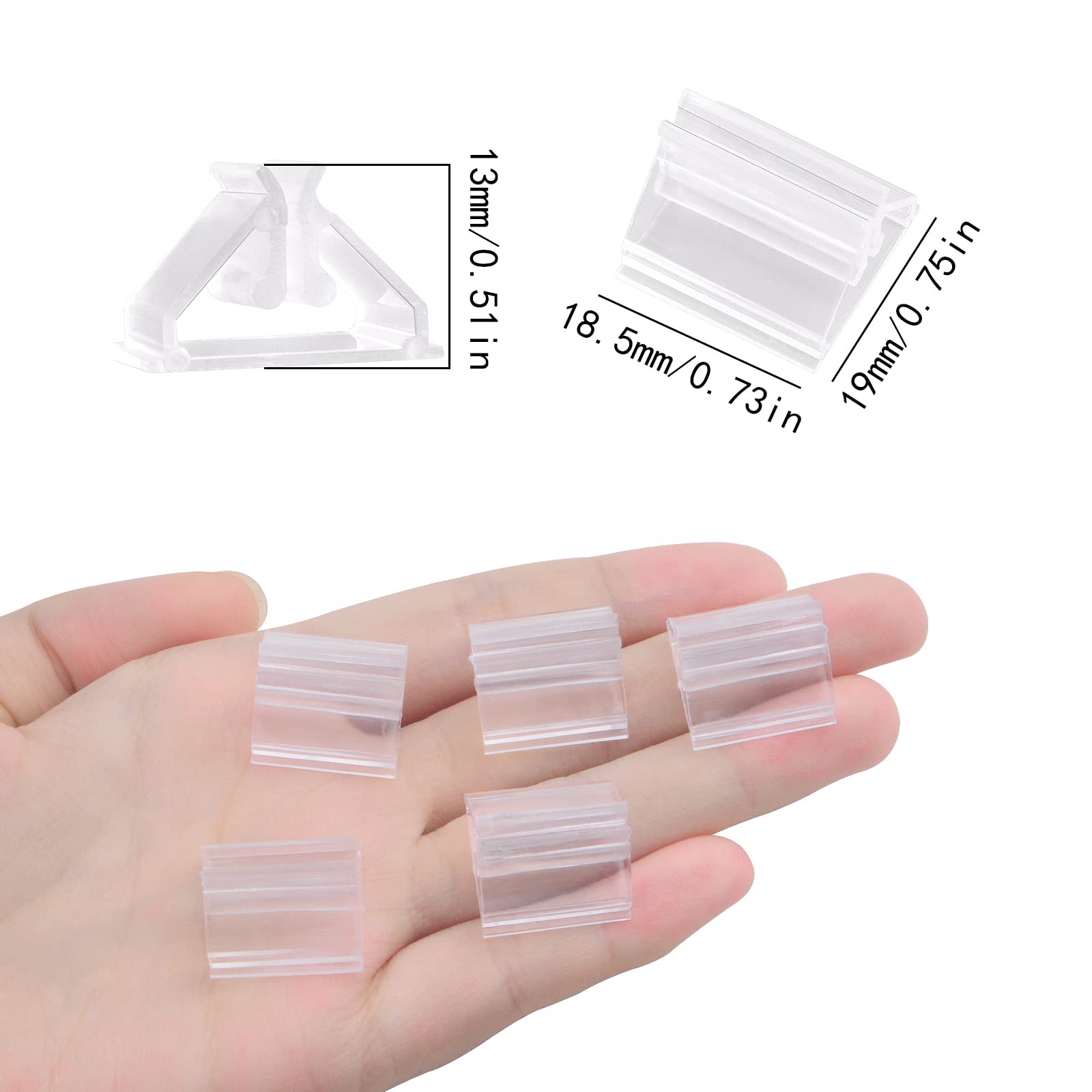 KMOSPAD 50 Pieces Clear Plastic Place Card Holders Game Card Stands Small Wedding Table Sign Stands Place Cards Holders for Photos Memos Board Game Markers Party Favor