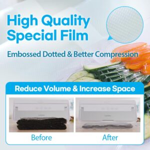 Lofaho Vacuum Sealer Rolls for custom fit airtight food storage, Sous vide, 11"x 16' 1Roll, 8"x20' 1Roll