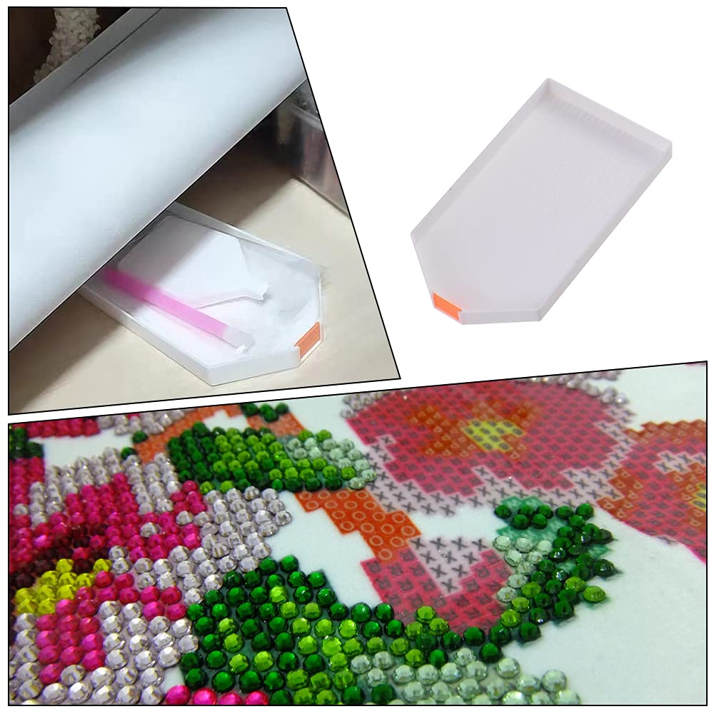 yeenelwboo Plastic Bead Sorting Tray, High-Capacity DIY Diamond Painting Storage Box,Diamond Painting Tool for Nail Art and Diamond Embroidery(6.30 * 3.54in)（4 Pcs）