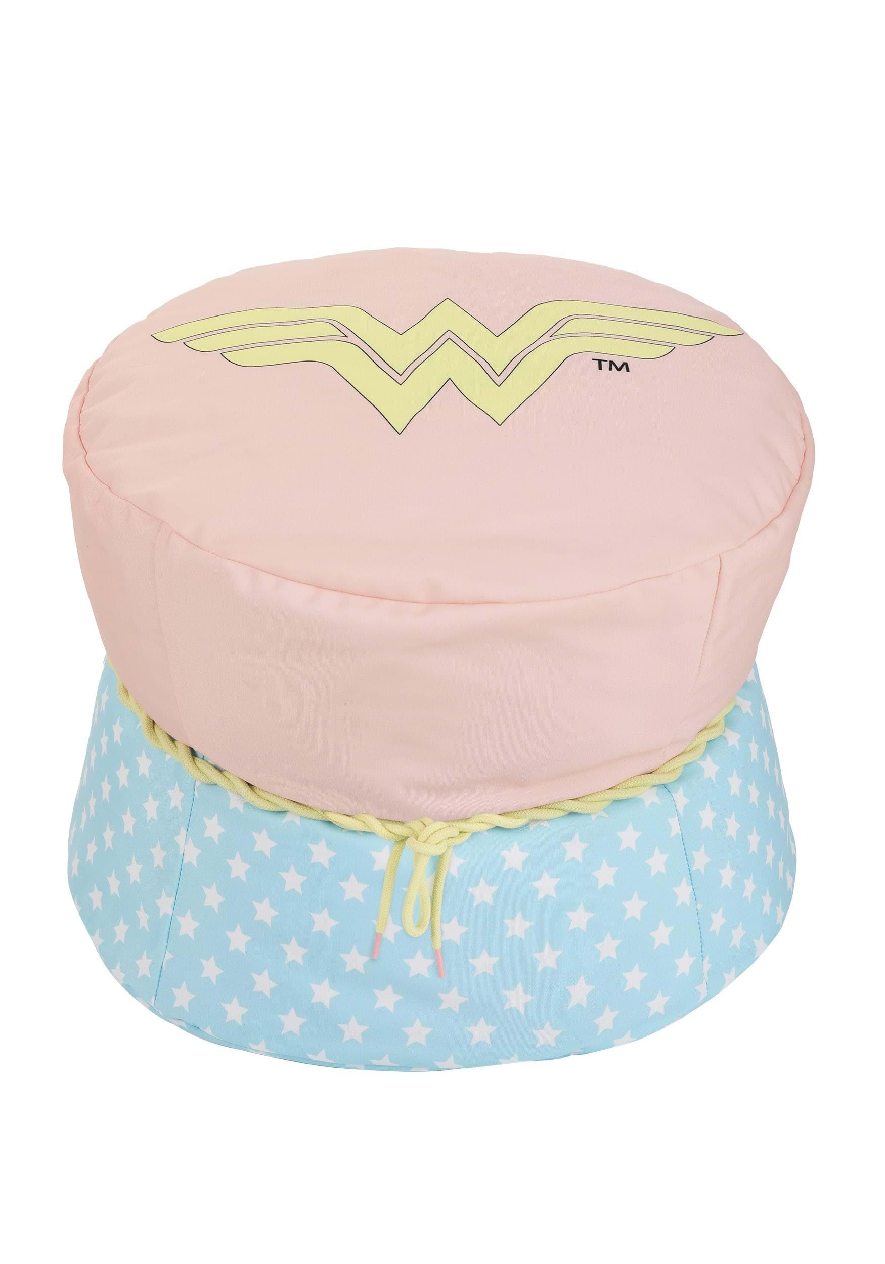 DC Comics Wonder Woman Lasso Stump Seat | Soft Chairs for Kids, Bean Bag Filler for Comfort, Superhero Design