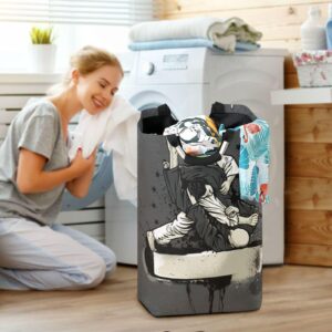 Laundry Basket Jiu-jitsu Warrior Of Excellent Large Collapsible Laundry Hamper With Handle Self Standing Portable Fabric Folding Dirty Washing Bin Storage Tote Bag