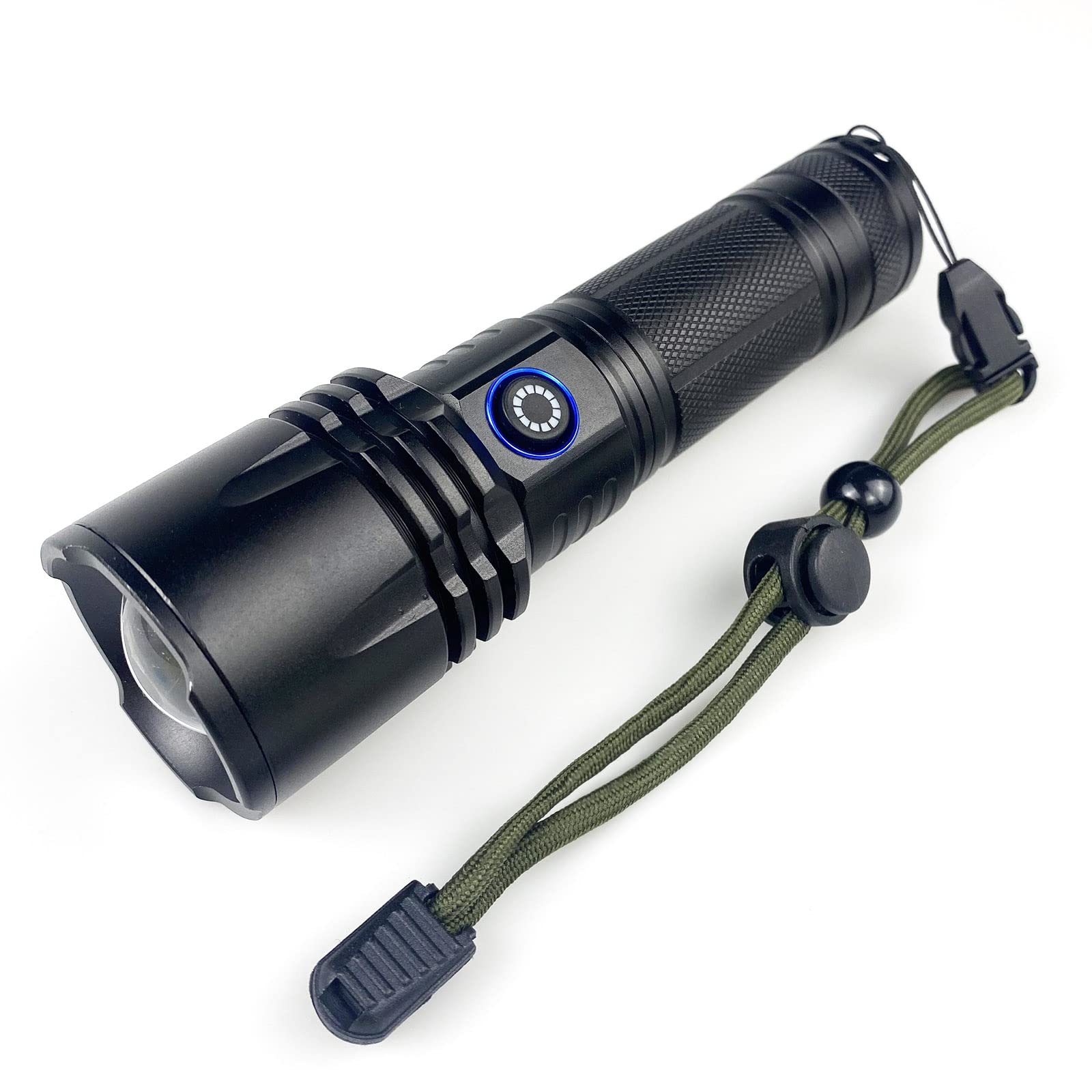 I0DO Zoomable Handheld Flashlight High Lumens Rechargeable Tactical Flashlights Long Range Super Bright Torch High Power Multi-Function Led Emergency Handheld Flashlight