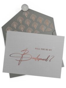 jolicoon will you be my bridesmaid 5 cards with luxury envelope and wax seal - bridesmaid proposal cards