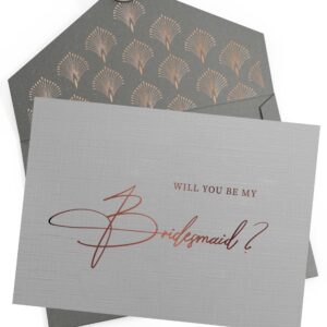 Jolicoon Will you be my bridesmaid 5 cards with luxury envelope and wax seal - Bridesmaid proposal cards