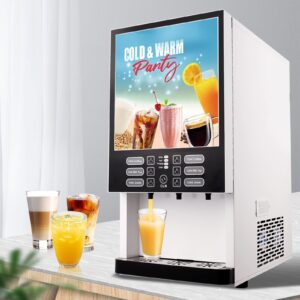 gusohapy 3 flavors, 3 cold drinks and 3 hot drinks, filtered water commercial instant coffee milk tea machine commercial beverage dispensers self cleaning