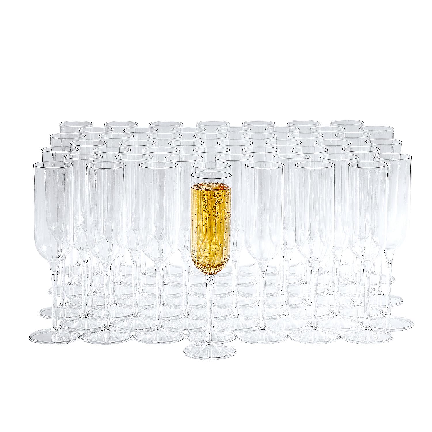 Fun Express Clear Plastic Champagne Flutes Bulk 50 Ct