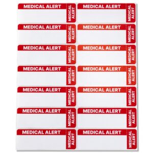 300 Labels, Red, Medical Alert Stickers for Folder File Charts - MAP6270 Blank Labels (3 x 1 Inch) Emergency Rooms/Veterinarians/Medical Recorders