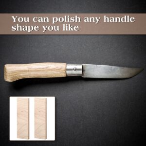 Chunful 4 Pcs Curly Maple Knife Handle Material Natural Wood Knife Handle Scales Knife Scales for DIY Crafts 3/8" x 1.5" x 5"