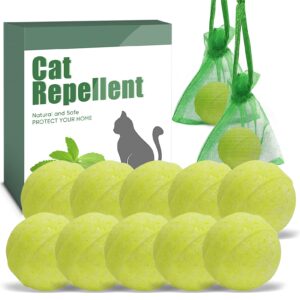 10 pack natural cat repellent outdoor indoor, peppermint oil cat deterrent outdoor repels cat dog deer rabbit from garden yard lawn home keep your yard lawn porch furniture curtain from cat damages