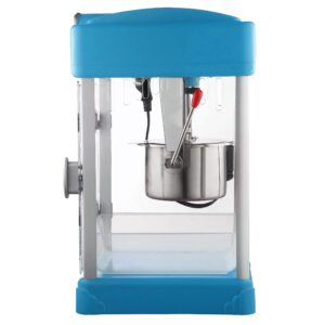 Pop Pup Popcorn Machine - 2.5oz Tabletop Movie Theater Popcorn Popper with Stainless-Steel Kettle and Serving Tray by Great Northern Popcorn (Blue)