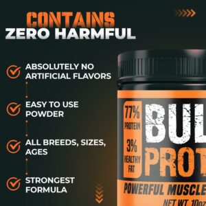 MBF SUPPLEMENTS Bully Protein & Vitamins for Dogs with Toy, 238mg Growth & Mass Gainer Supplement, 30 Days Supply Muscle Up Max for Pitbull, Bully and Bulldog