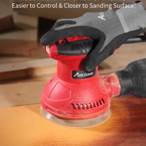 AVID POWER Orbital Sander 3.0 Amp 5 Inch Electric Sander Tool 6 Variable Speeds Random Orbit Sander for Woodworking, 7000-14000 RPM, 12 Pcs Sandpapers