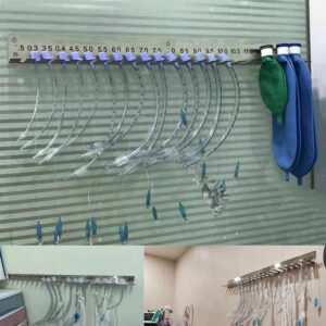 Caphstion 304 Stainless Steel Rack Wall Hanging Frame For Endotracheal Tubes Veterinaria Equipment(2.0-12,57CM)