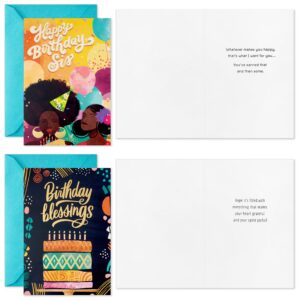 Hallmark Mahogany Birthday Cards Assortment, Birthday Queen (16 Cards with Envelopes)