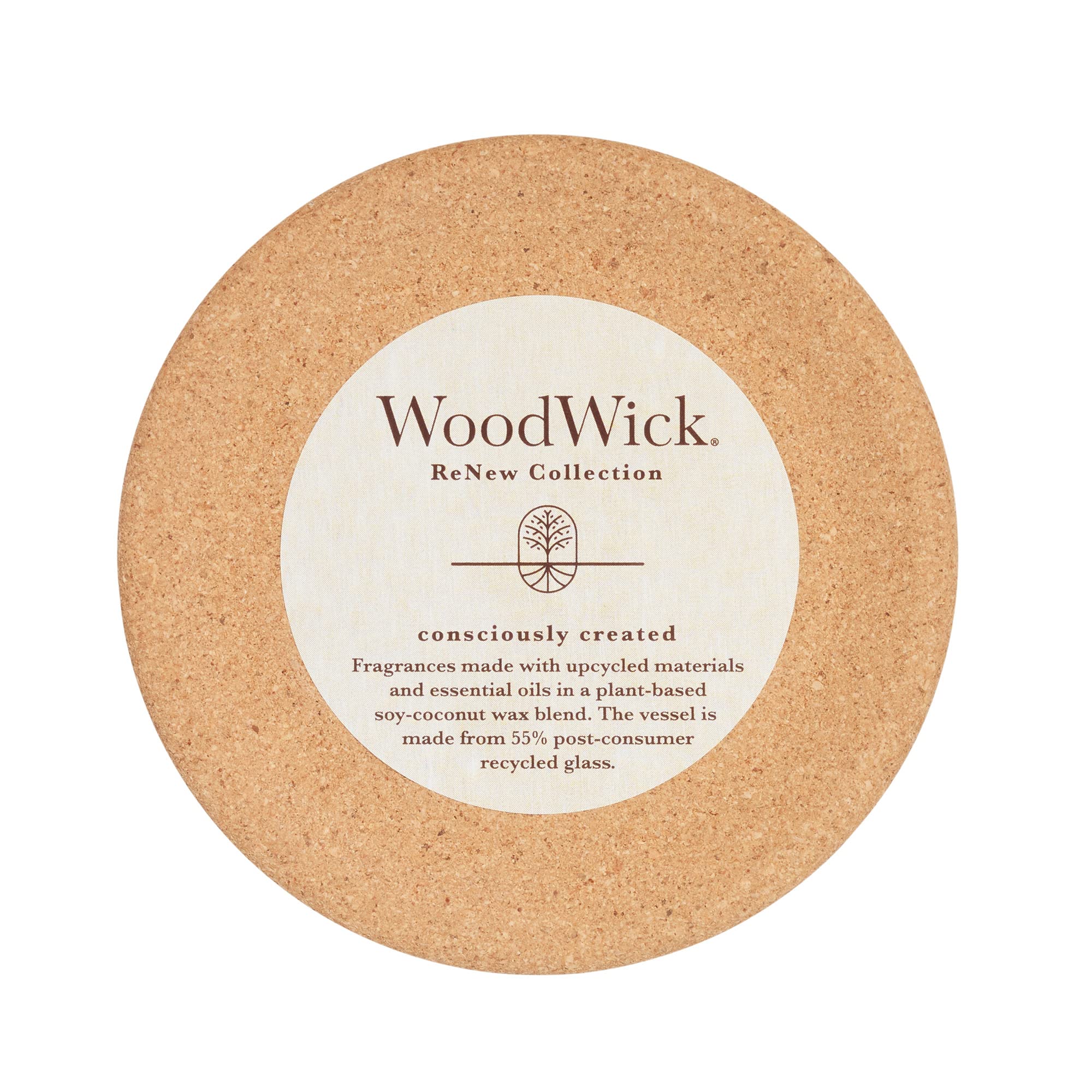 WoodWick® Renew Large Candle, Lavender & Cypress Scented Candles, 13oz, Plant Based Soy Wax Blend, Made with Upcycled Materials and Essential Oils, Up to 75 Hours of Burn Time