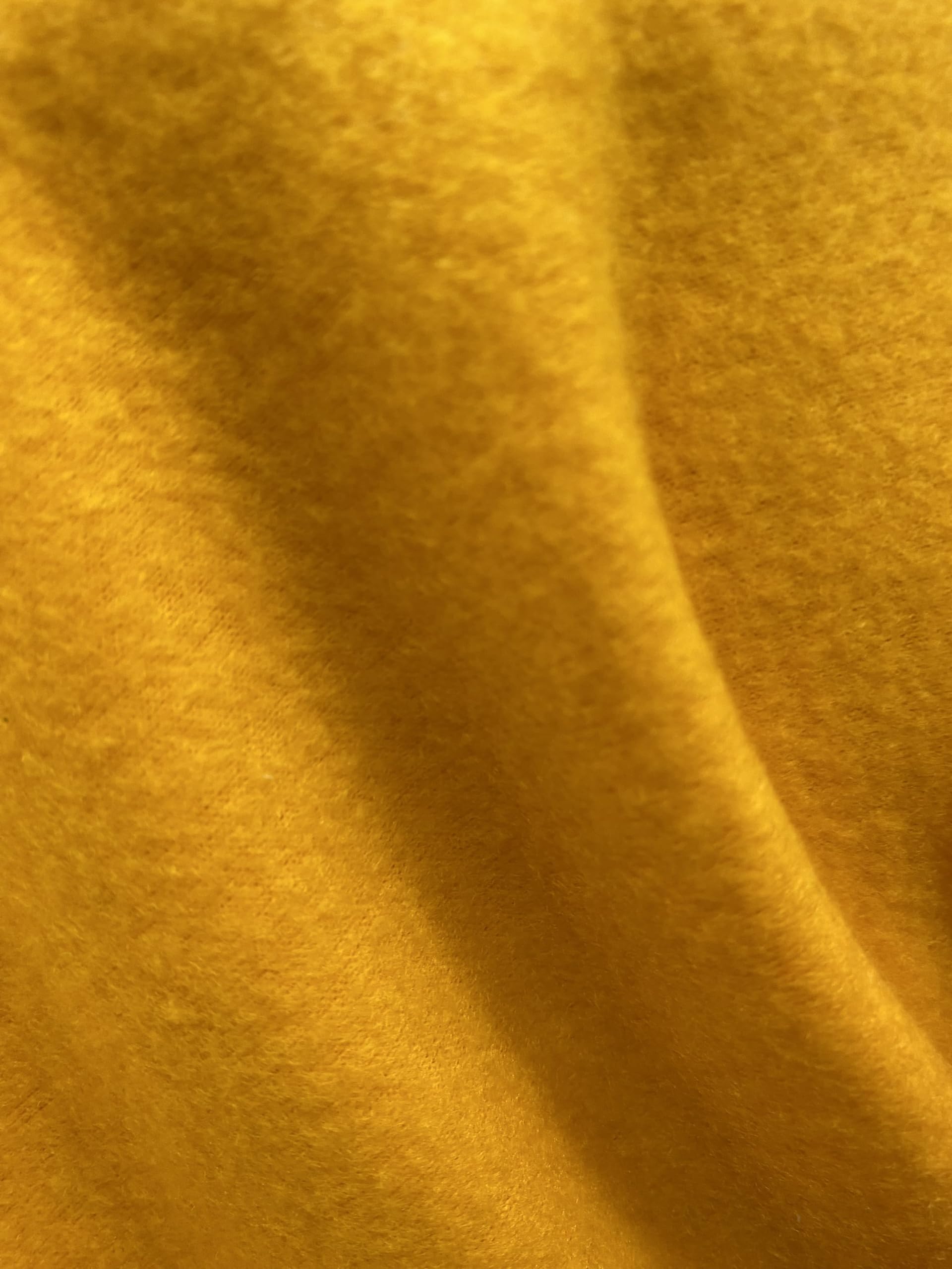 Solid Mustard Yellow (Medium Weight) Anti-Pill Fleece Fabric by The Yard