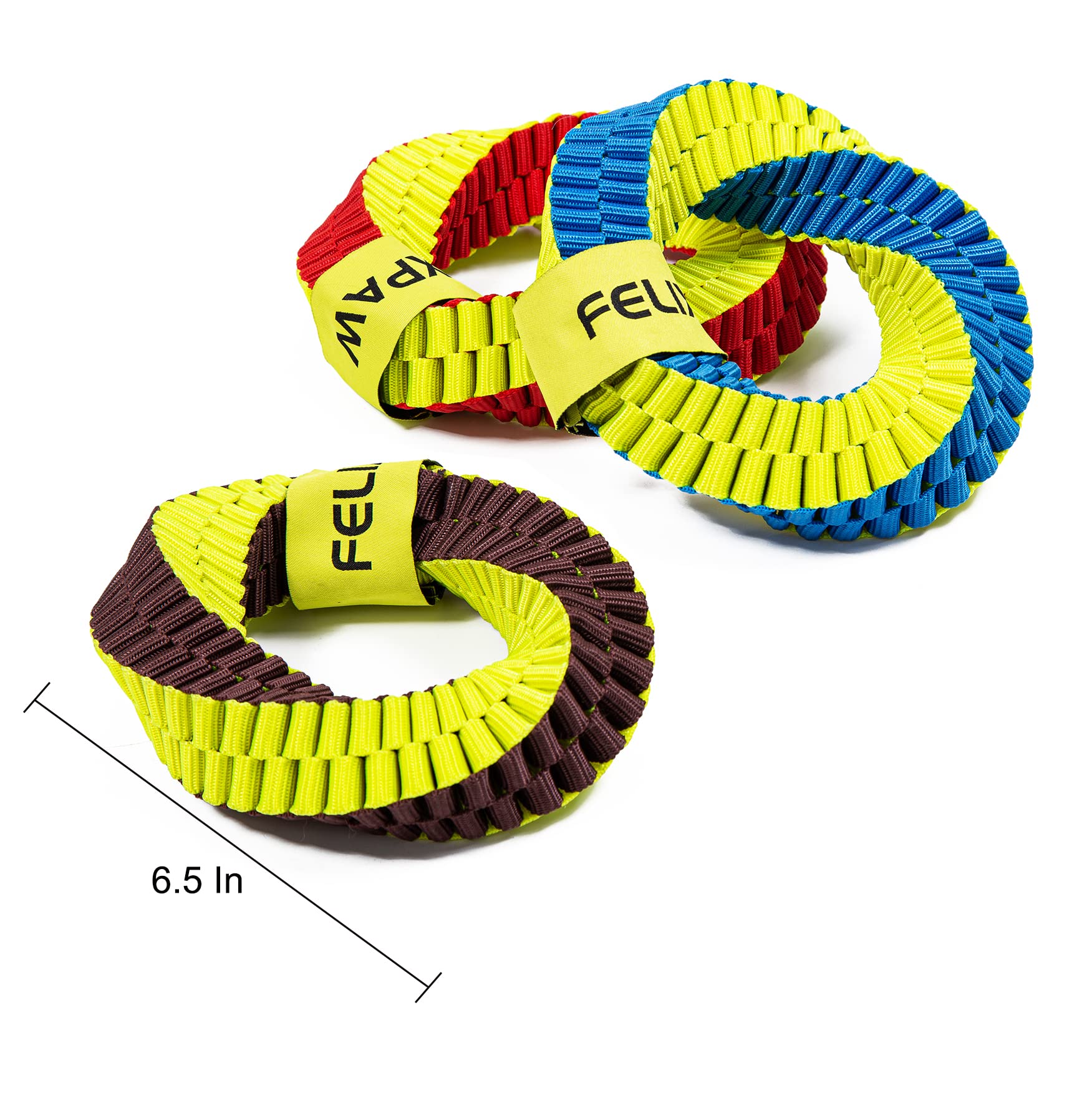 FELIXPAW Dogs Annular Toy Sensitive Colors and Protruding Shape Modeling Design Stimulate Dogs Long Time Playing Easier to Cleaning Teeth, for Small & Medium Dogs Training and Playing,Nylon