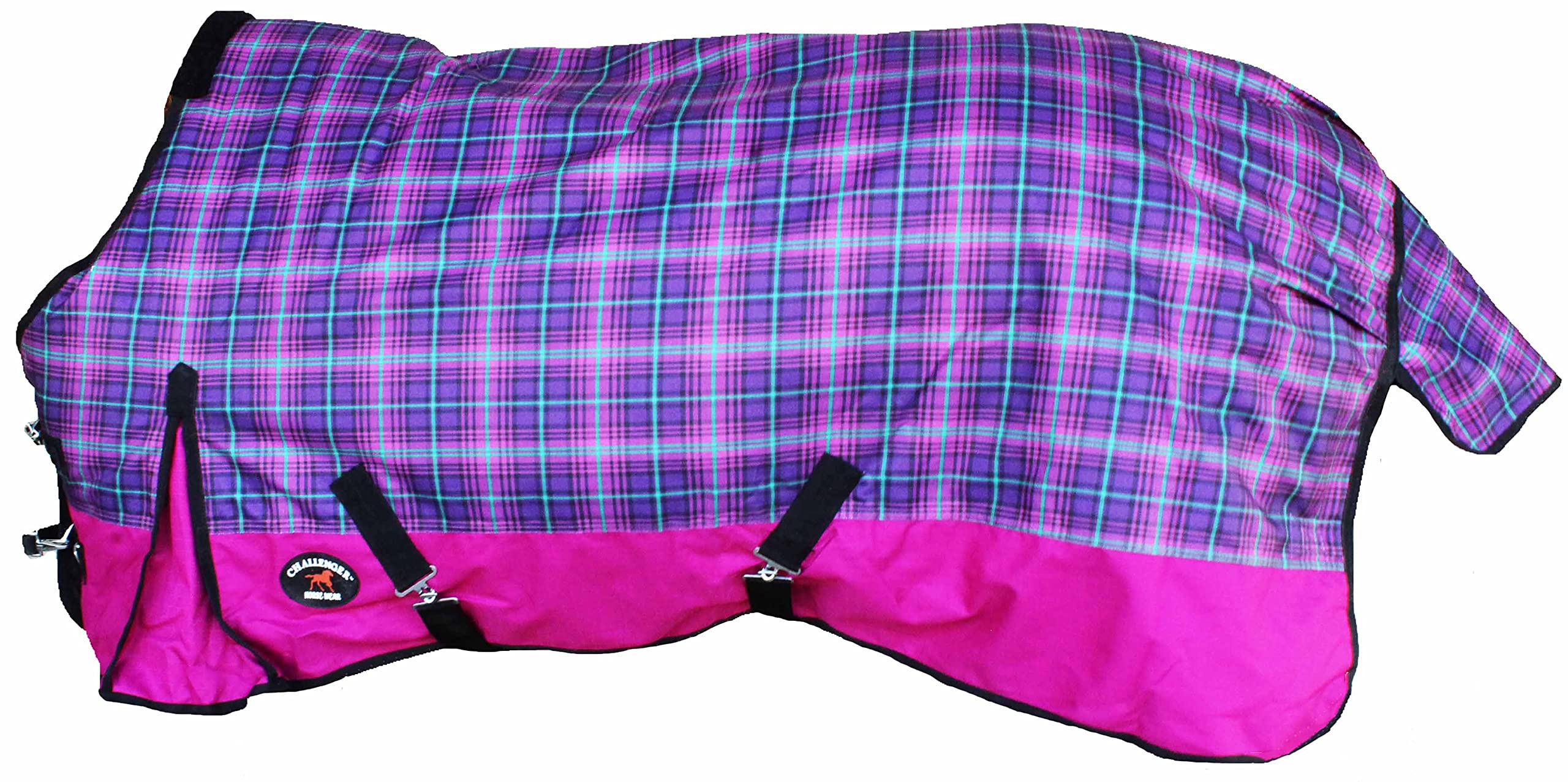 CHALLENGER 74" 1200D Horse Turnout Waterproof Heavy Weight Winter Blanket Purple 5EE15G