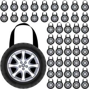 silkfly 48 pcs racing car party non woven tote bags race car wheel bags with handles race car party supplies for candy gifts goodies treats boys kids birthday baby shower party favors tote bags