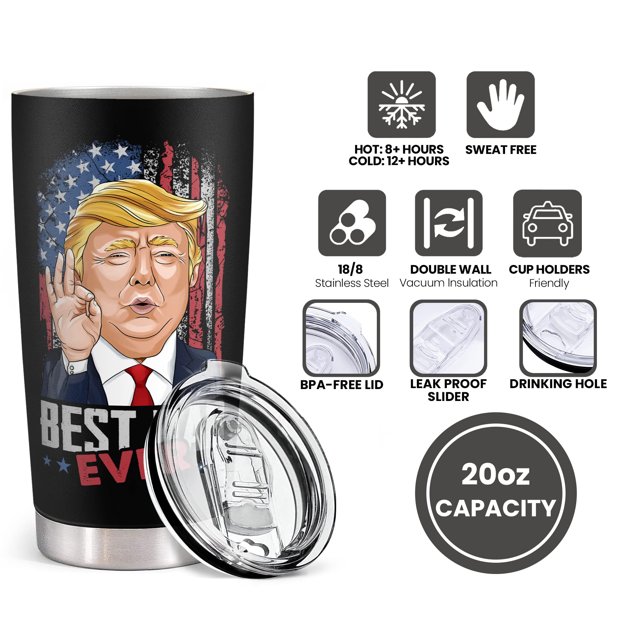 Gifts for Dad from Daughter, Son - Christmas Gifts for Dad, Dad Christmas Gifts - Birthday Gifts for Dad, Dad Birthday Gift - Dad Gifts from Son, New Dad Gifts for Men, Father Gifts - 20 Oz Tumbler