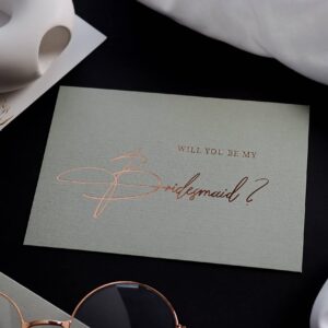 Jolicoon Will you be my bridesmaid 5 cards with luxury envelope and wax seal - Bridesmaid proposal cards