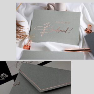 Jolicoon Will you be my bridesmaid 5 cards with luxury envelope and wax seal - Bridesmaid proposal cards