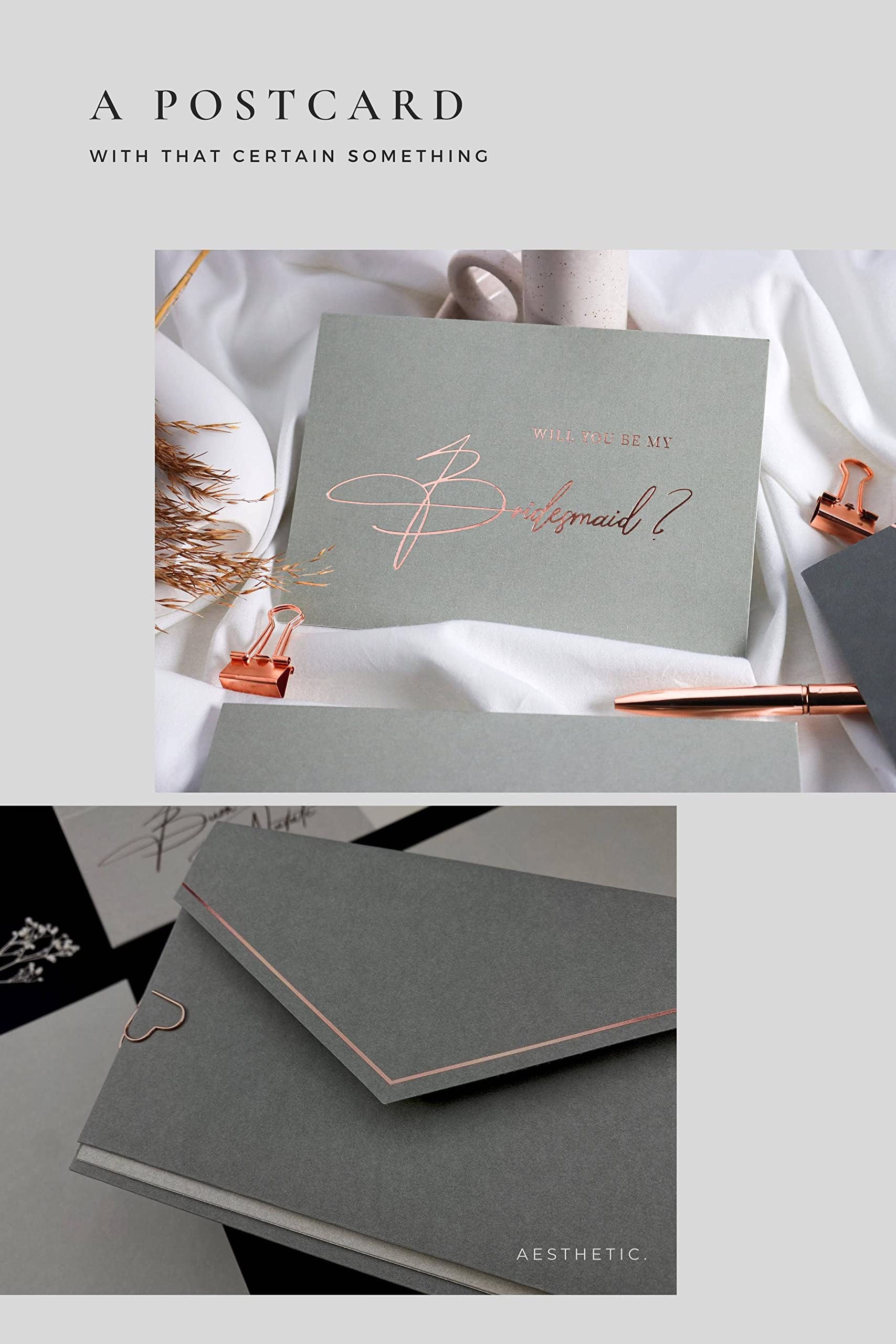 Jolicoon Will you be my bridesmaid 5 cards with luxury envelope and wax seal - Bridesmaid proposal cards