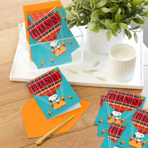 Hallmark Peanuts Thank You Cards, Snoopy in Hot Air Balloon (20 Cards with Envelopes)