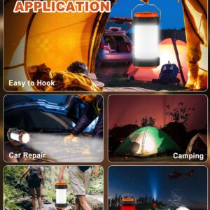 Trekkinglamb 4000mAh LED Camping Lantern, Battery Powered LED with Reading Lamp, 3 Perfect Lantern Flashlight for Hurricane, Emergency, Survival Kits, Hiking, Fishing, Home