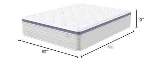 Dourxi Queen Mattress, 12 Inch Hybrid Queen Size Mattress in a Box with Gel Memory Foam, Individually Pocketed Springs for Support and Pressure Relief - Medium Plush