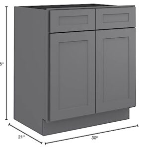 LOVMOR 30" Bathroom Vanity, Kitchen Base Cabinet, Single Sink Storage Unit, Pedestal Sink Storage Cabinet, Large Capacity for Laundry Room, Kitchen, Shower Room & Utility Room