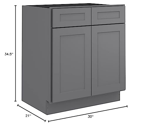 LOVMOR 30" Bathroom Vanity, Kitchen Base Cabinet, Single Sink Storage Unit, Pedestal Sink Storage Cabinet, Large Capacity for Laundry Room, Kitchen, Shower Room & Utility Room