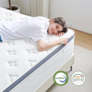 Dourxi Queen Mattress, 12 Inch Hybrid Queen Size Mattress in a Box with Gel Memory Foam, Individually Pocketed Springs for Support and Pressure Relief - Medium Plush