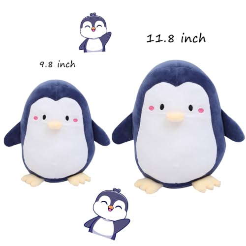 Penguin Plush Pillow, Soft Penguin Stuffed Animal Hugging Pillow Toy Gifts for Birthday, Valentine, Christmas, 9.8 Inch