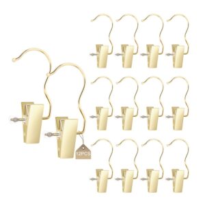 koobay boot hangers 4.5" metal outfit hanger gold hanging clips for gloves shoes laundry hooks hair extension wigs clips portable home travel hangers for hat, towels, bras, socks 12pack