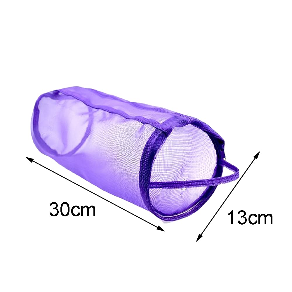 Large Capacity Yarn Bag Organizer Knitting Yarn Storage Bag Portable Knitting Tote Bag for Yarn Holder Dispenser for Sewing Storage(Purple)