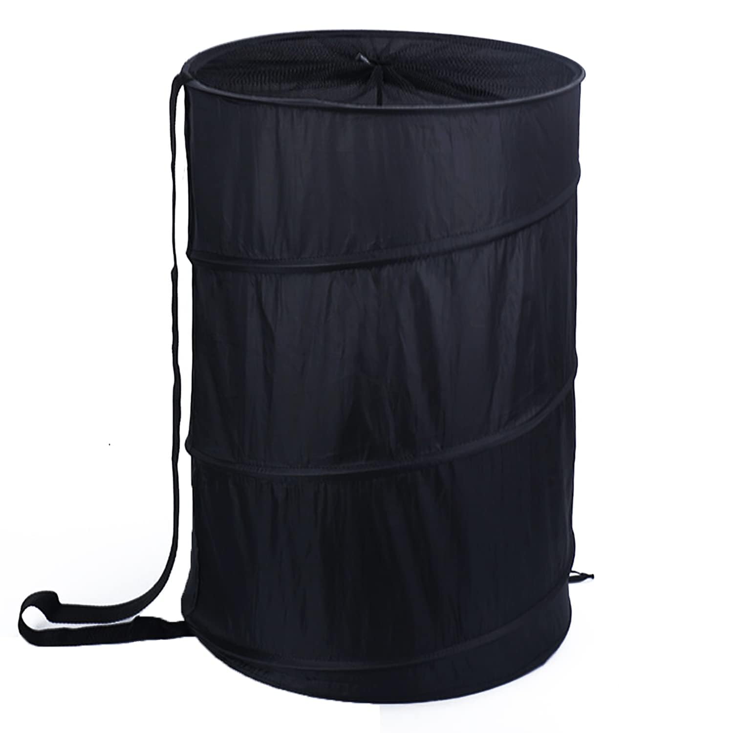 BATTOO Extra Large 107L Strong Laundry Hamper 17.5" x 27" Collapsible Laundry Baskets with Long Straps Drawstring Barrel Foldable Hamper for Laundry Room, Bathroom, Campout, College Dorm or Travel