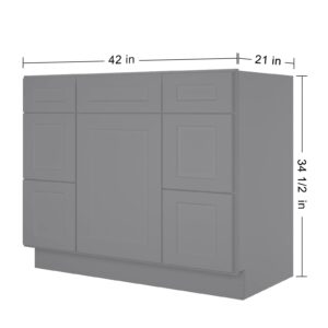 LOVMOR 42'' Bathroom Vanity, Single Sink Storage Unit, Large Capacity for Laundry Room, Kitchen, Shower Room & Utility Room.