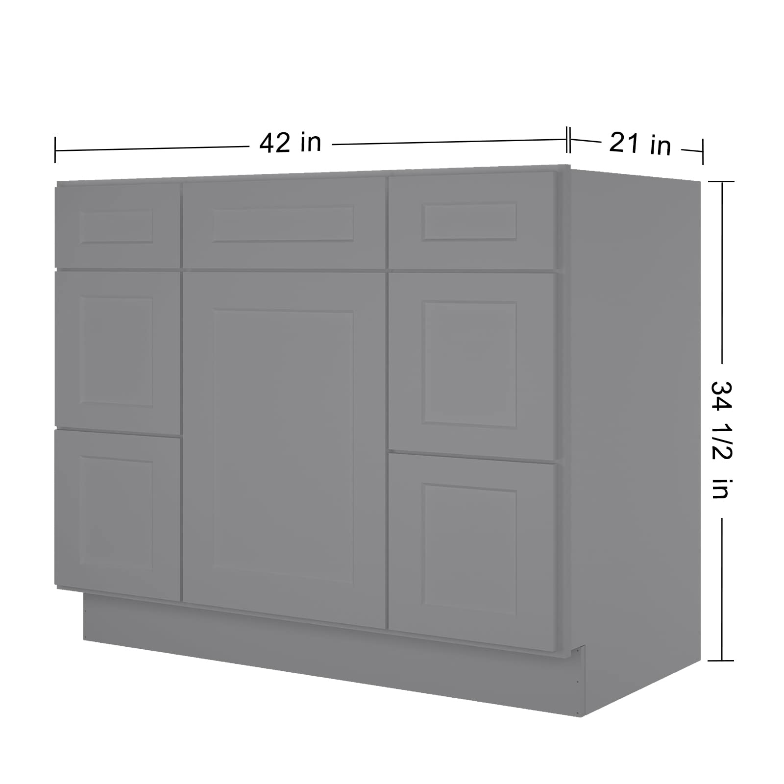 LOVMOR 42'' Bathroom Vanity, Single Sink Storage Unit, Large Capacity for Laundry Room, Kitchen, Shower Room & Utility Room.