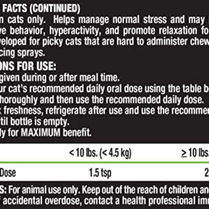 Liquid-Vet by Reliant Health Brands Feline Calm & Content Advanced Formula, 8oz, Seafood Flavor