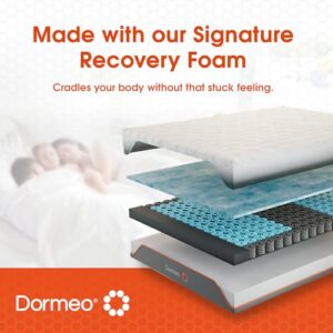 Dormeo Recovery 10" Full Mattress with Signature Recovery Foam™ and Pressure Relieving OctaspringⓇ Technology, Medium Firm - 75” L x 54” W x 10” H