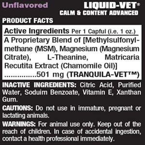 Liquid-Vet by Reliant Health Brands K9 Calm & Content Advanced Formula, 32oz, Allergy-Friendly Unflavored