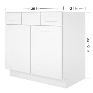 LOVMOR 36'' Bathroom Vanity, Single Sink Storage Unit, Large Capacity for Laundry Room, Kitchen, Shower Room & Utility Room.