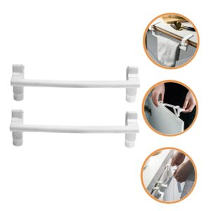 DOITOOL 2 pcs Self Kicthen Hanging Bar Towels Cloths for Hanger Single Tea Organizer Stick Over Plastic Cloth Holder Rail Bathroom Rack Kitchen Bars Wall Storage Racks Cm Adhesive Hand