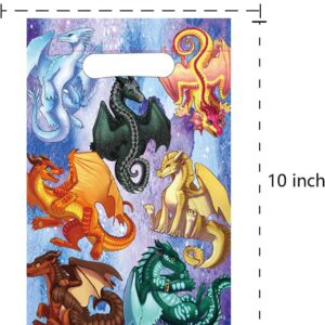 RATHIRA 40 Pack Wings Fire Party Gift Bags Treat Candy Goodie Bags for Dragon Theme Birthday Party Decorations Wings of Fire Dragon Baby Shower Party Supplier