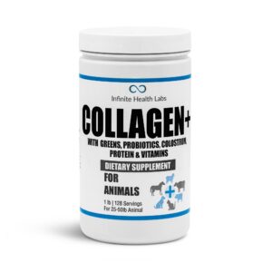 collagen+ ultimate dog or cat food topper with greens probiotics enzymes colostrum glucosamine omegas supports healthy joints energy digestion immunity