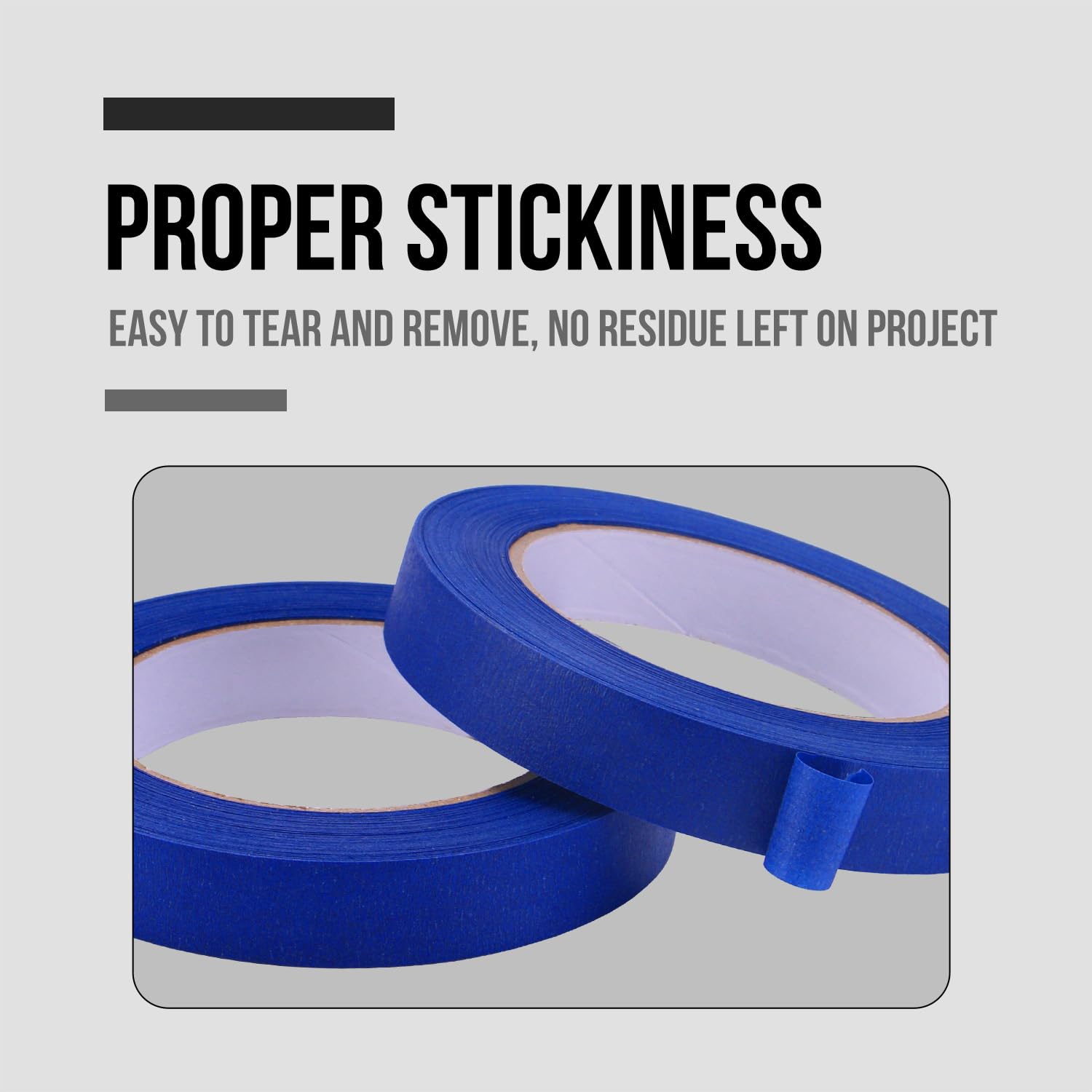 Lichamp Blue Painters Tape 3/4 inch, 4 Pack Blue Masking Tape 3/4 inch x 55 Yards x 4 Rolls (220 Total Yards)